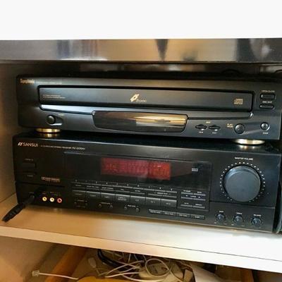 Symphonic 5disc cd changer cd-5001 $40                                 Sansui AV surround stereo receiver RZ-5200AV $50