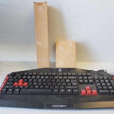 3560	

Cyber Power Gamimg PC Keyboard, Mouse In Box, & Mouse Pad In Box
Cyber Power Gamimg PC Keyboard, Mouse In Box, & Mouse Pad In Box
