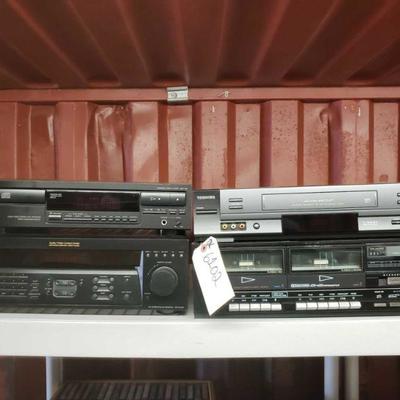 6102	

2 Audio Cotrol Centers, DVD Player, And VHS Player
Sony STR- DE185 And CDP-291 Toshiba W614 Sanyo RD W 41