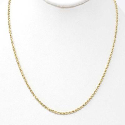 576	

14k Gold Rope Chain, 2.5g
Weighs Approx 2.5g
#12