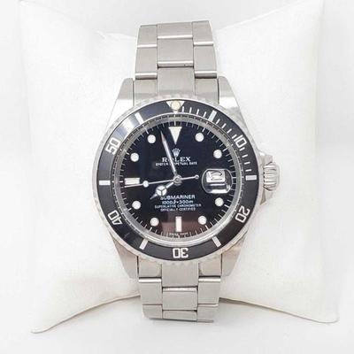 730	

Rolex Watch - Not Authenticated
Nonauthenticated, Face Measures Approx 44.4mm
