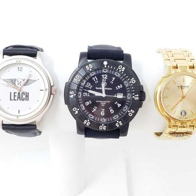 745	

3 Watches
Includes Witnauer, Smith & Wesson, And Leach