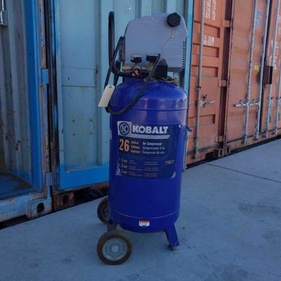 3568	

Kobalt 26 Gallon 1.5HP Air Compressor
Kobalt 26 Gallon 1.5HP Air Compressor In Working Condition. Approximately 49