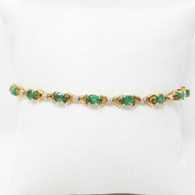 627	

10k Gold Diamond Bracelet With Precious Stones- 4.9g
Weighs Approx 4.9g, Measures Approx 7
