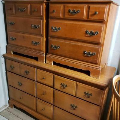 7504	

Wood Furniture Set
Includes Dresser, 2 Nightstands, And End Table. Dresser Measures Approx 53