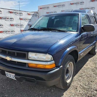 100	

2001 Chevrolet S10- Current Smog, See Video!
Includes 1 Key- No Remote
Has current Smog, See video!
Year: 2001
Make: Chevrolet...
