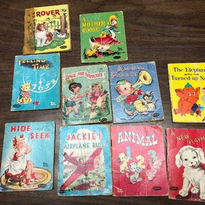 https://www.ebay.com/itm/124302487468	LX2077: 10 Whitman Children's Books ASIS Rover, A Little Mother Goose, Telling Time, Junes for...