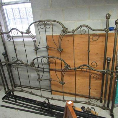Gorgeous king size one of a kind hand made iron bed!!!
