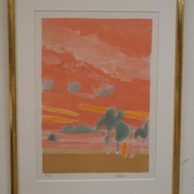 1056	BERNARD CATHELIN LITHOGRAPH SIGNED, NUMBERED 17 OF 175, IMAGE SIZE 21 IN X 29 1/2 IN,, OVERALL 30 1/2 IN X 39 1/2 IN.
