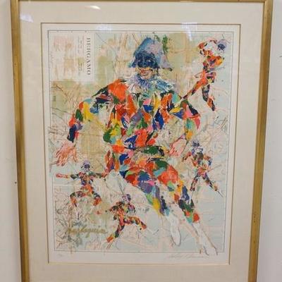 1014	LEROY NEIMAN FRAMED SIGNED LITHOGRAPH, HARLEQUIN, IMAGE SIZE 28 1/4 IN X 37 1/4 IN, NUMBER 195/300, OVERALL DIMENSIONS 37 1/4 IN X...