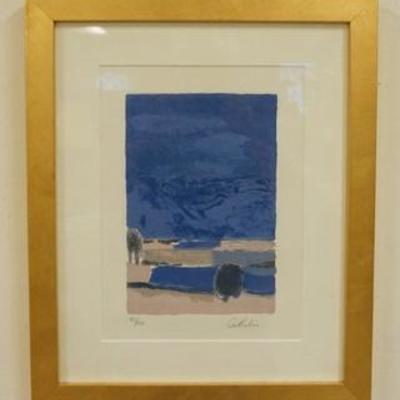 1020	BERNARD CATHELIN LITHOGRAPH SIGNED, NUMBERED 45/100, IMAGE SIZE 9 1/4 IN X 12 3/4 IN, OVERALL 16 IN X 19 1/4 IN

