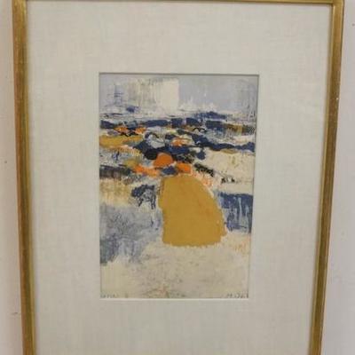 1038	ROGER MUHL LITHOGRAPH SIGNED & TITLED *PAYSAGE* NUMBER 1/12, GALLERY LABEL ON REVERSE DAVID FINDLAY NEW YORK, IMAGE SIZE 6 3/4 IN X...