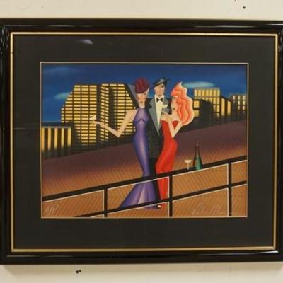 1095	ART DECO PRINT ARTIST PROOF SIGNED. IMAGE SIZE 27 1/2 X 20 3/4 IN., OVERALL DIMENSIONS 40 1/4 IN X 34 IN.
