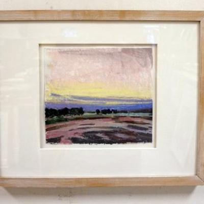 1053	LARRY HOROWITZ FRAMED PASTEL TITLED *HOMAGE TO GERMAN ROMANTIC TRADITION*. GALLERY TAG ON REVERSE. IMAGE SIZE 8 1/4 IN X 9 1/4 IN.,...
