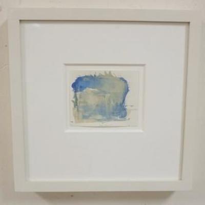 1019	STUART SHILS GOUACHE & PENCIL ON PAPER, GALLERY TAG ON BACK, IMAGE 3 IN X 3 5/8 IN, OVERALL 9 3/4 IN X 9 7/8 IN
