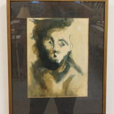 1026	LUIS NERI ZAGAL FRAMED & SIGNED PAINTING TITLED *PINTURA NO. 3*, 1963, IMAGE SIZE 9 IN X 12 IN, OVERALL DIMENSIONS 14 3/4 IN X 18...