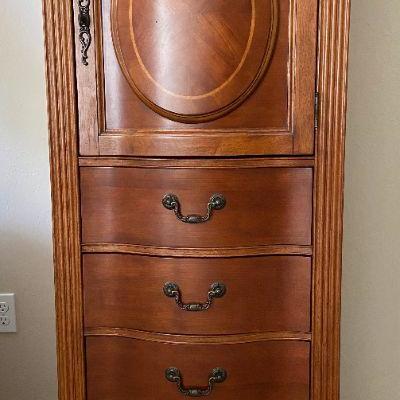 SOLD ~ Tall wooden lingerie cabinet - $55