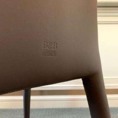 SHOP NOW @ HuntEstateSales.com! “Vol Au Vent” B&B Italia Dining Chair, Black Leather