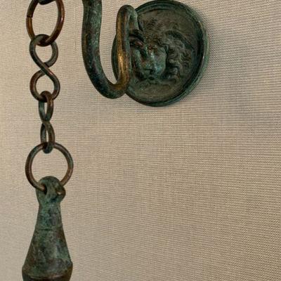 SHOP NOW @ HuntEstateSales.com! 19th Century Bronze Entrance Gong With Medusa And Serpent