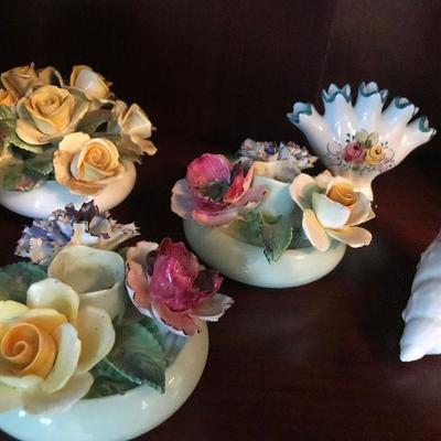 Porcelain Floral Decoratives made in England
