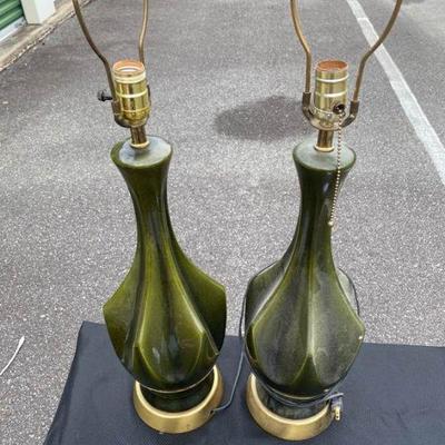 Vintage Green Lamps