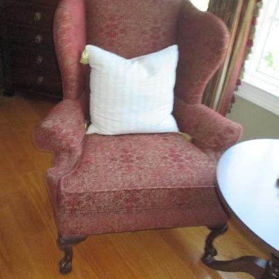 Pair Matching Ethan Allen Wing Back Chairs 