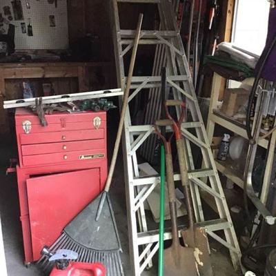 Tool Chest and Ladder