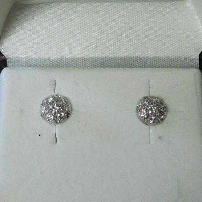 14 k Diamond Cluster Earrings