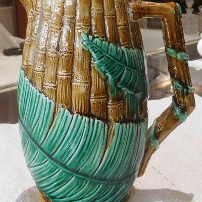 Early English Majolica Pitcher - Ca. 1880