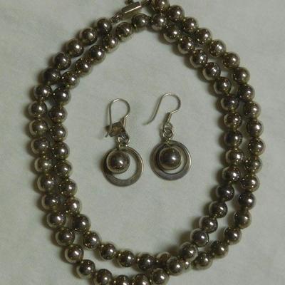 Sterling Necklace and Earrings