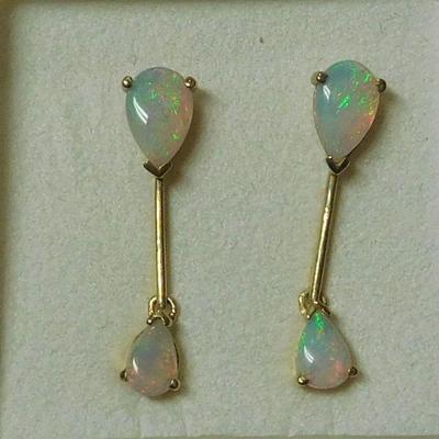 Sterling Opal Earrings