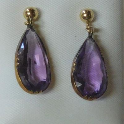 14 k Amethyst Earrings