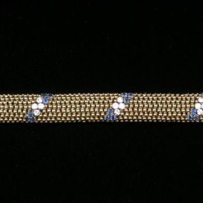 18K, sapphire & diamond bracelet