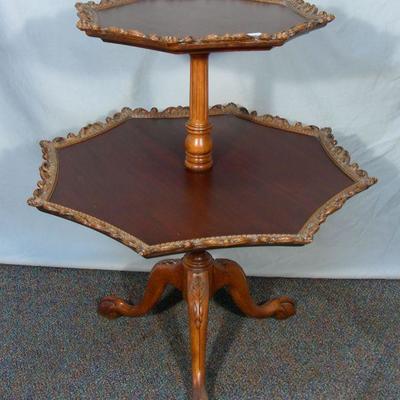 Vintage double tiered side table