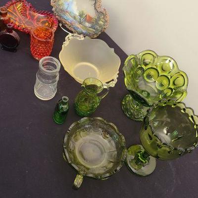 Wonderful Colored Glass Collection Pieces