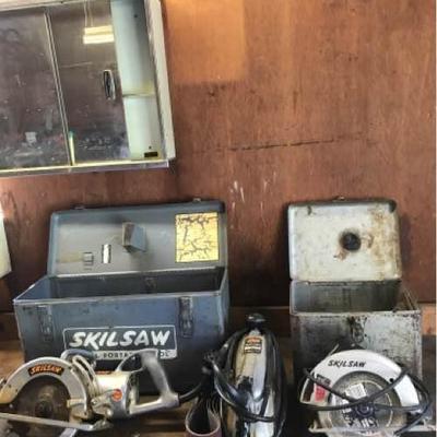 Skil Saws w/ Blades and a Skil Belt Sander