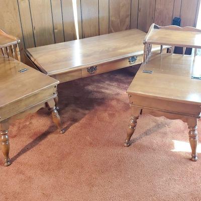 Trio of Living Room Tables with Storage