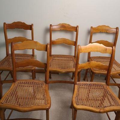 Have a Seat on These Beautiful Cane Bottom Chairs