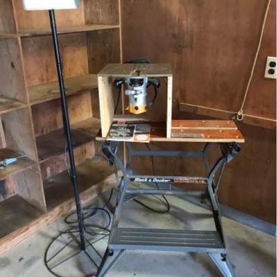 Router and Folding Workbench and Light