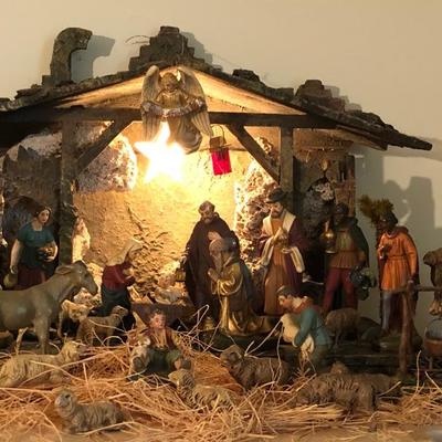 Antique German nativity set $150