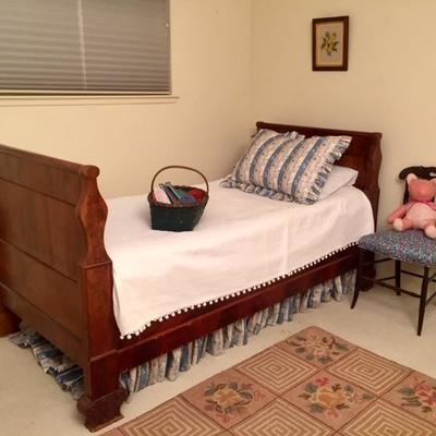 Twin Sleigh Bed (circa: 1840)