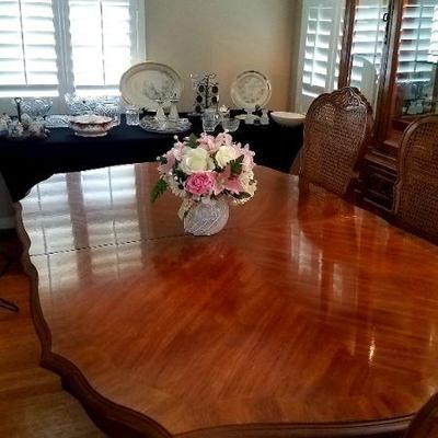 Bernhardt China Cabinet and Bernhard Dining Table.  