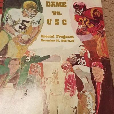 USC 1968 Program featuring O.J. Simpson the year he won the Heisman Trophy (collectible)