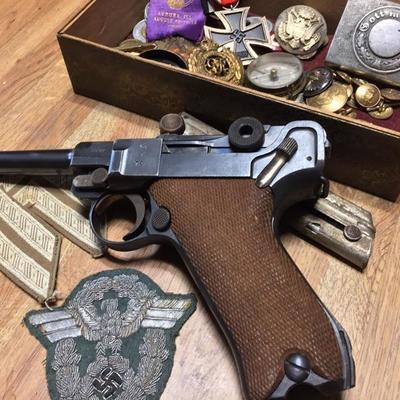 1918 WWI GERMAN LUGER, Reworked in in 1920 and issued to German Police Officers after the Treaty of Versailles  Brought back by an...