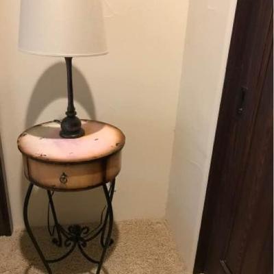 Side Table and Lamp Set