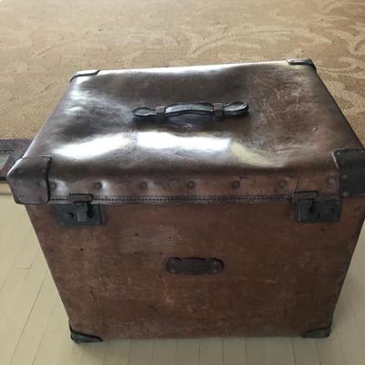 Vintage leather trunk