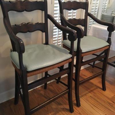 Minton Spidell Stools with Custom Leather Cushions