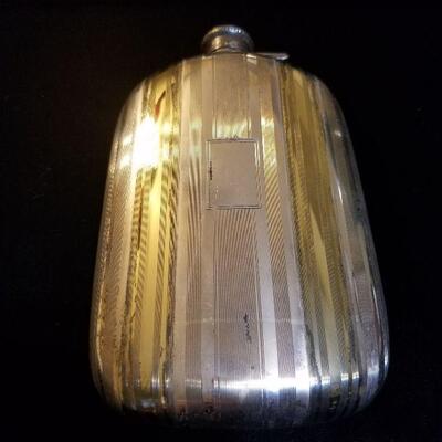 Sterling and 14k Gold Flask