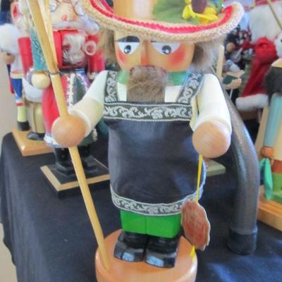 Large selection of Nutcrackers.  Some are from Germany made by Steinbach.