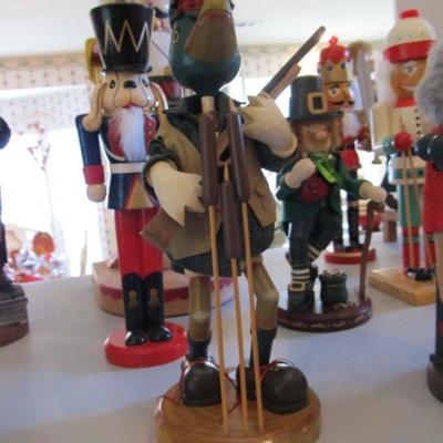 Large selection of Nutcrackers.  Some are from Germany made by Steinbach.